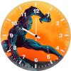 black panther digital paint art ox wall clock