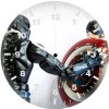 black panther and captain america shield nu wall clock