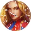 captain marvel close 44 wall clock