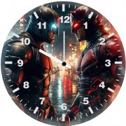 batman and daredevil playing with chaos am wall clock