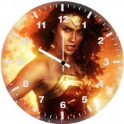 wonder woman power in peace eq wall clock