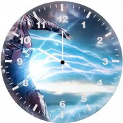 flash lightning de wall clock