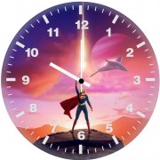 a twisted supergirl 8w wall clock