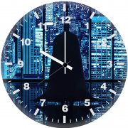 batman looking city qx wall clock