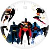 dc superheroes artwork 9v wall clock