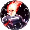 ghost rider on fire 7q wall clock