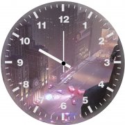 batman on roof se wall clock