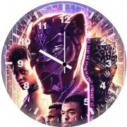black panther fan made poster ew wall clock