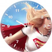 supergirl artwork 4o wall clock