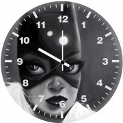 batgirl monochrome art bx wall clock
