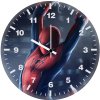 spiderman swinging in city d1 wall clock