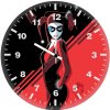 harley quinn red art nv wall clock