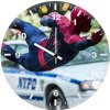 spiderman swing into the can ve wall clock
