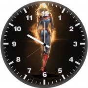 captain marvel walking vn wall clock