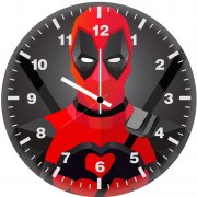 deadpool abstract artwork bn wall clock