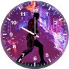 black panther minimal poster art ef wall clock