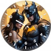 batgirl and batman ix wall clock