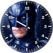 batman low poly illustration c9 wall clock