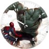 hulk vs spiderman art ez wall clock