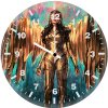 wonder woman 1984 golden armor suit 2p wall clock