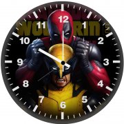 wolverine x deadpool rage meets sarcasm 2d wall clock