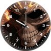 ghost rider in flameszd wall clock