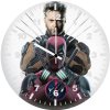 battling deadpool and wolverine mc wall clock