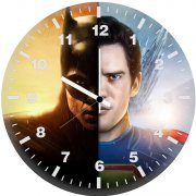 worlds collide batman x superman mg wall clock