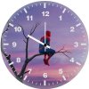 spiderman hanging on ed wall clock