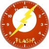 the flash logo pf wall clock