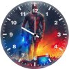 deadpool house blowing artwork in wall clock