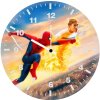 spiderman and human torch qw wall clock