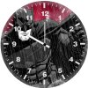 batman red background art pp wall clock