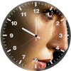 wonder woman cosplay face portrait 8n wall clock