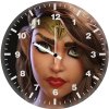 wonder woman closeup fanart ku wall clock