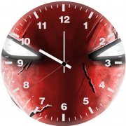 art red hood ow wall clock