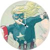 lady captain america q7 wall clock