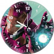 low poly iron man graphic design gm wall clock