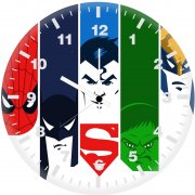 superman batman hulk spiderman wolverine minimalism 8l wall cloc
