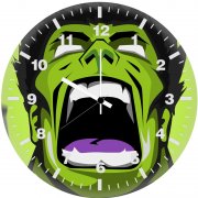 hulk digital artwork xq wall clock