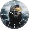 left iron man helmet v1 wall clock