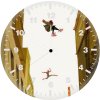 spiderman jumping through buildings lc wall clock