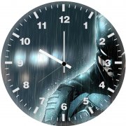 batman in rain fk wall clock
