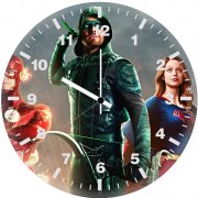 arrow flash supergirl dctv trinity 33 wall clock