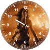 wonder woman surronded by fire pz wall clock