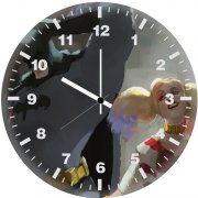 batman with little harley quinn o9 wall clock