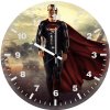 superman man of steel walking ms wall clock