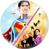 superman team vf wall clock