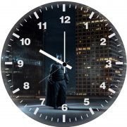 batman downtown gotham roof 3p wall clock