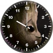 baby groot carrot artwork c3 wall clock